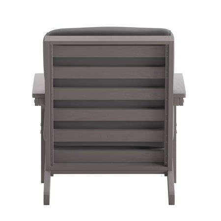 Flash Furniture Gray Poly Resin Deep Chair-Gray Cushions JJ-C14021-GY-GG